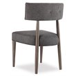 Bowery Hill Upholstered Graphite Dining Side Chair Rectangular Button Tufted 35.25