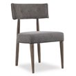 Bowery Hill Upholstered Graphite Dining Side Chair Rectangular Button Tufted 35.25