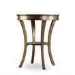 Bowery Hill Contemporary Round Mirrored Accent Table in Visage