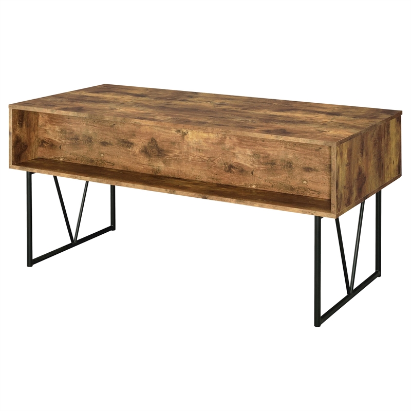 Bowery Hill Wood Antique Nutmeg Writing Desk Rectangular 63