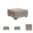 Bowery Hill Contemporary Ottoman with Storage in Stone Finish