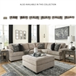 Bowery Hill Contemporary Ottoman with Storage in Stone Finish