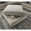 Bowery Hill Contemporary Ottoman with Storage in Stone Finish