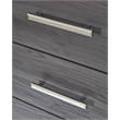 Bowery Hill Contemporary 2 Drawer Nightstand with USB in Gray