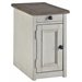 End Table with USB Ports/Antique White