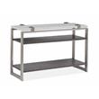 Bowery Hill Contemporary Rectangular Marble Sofa Table in White