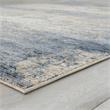 Bowery Hill Contemporary Fabric 5'x7' Area Rug in Blue Finish