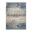 Bowery Hill Contemporary Fabric 5'x7' Area Rug in Blue Finish