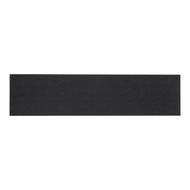 Bowery Hill Wood W-Shaped Legs Console Table in Black Finish