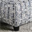 Bowery Hill Modern Fabric Rectangular Ottoman in Bluish Gray