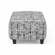 Bowery Hill Modern Fabric Rectangular Ottoman in Bluish Gray