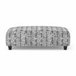 Bowery Hill Modern Fabric Rectangular Ottoman in Bluish Gray