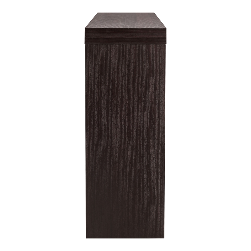 Bowery Hill Modern Wood W-Shaped Legs Console Table in Red Cocoa