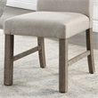 Bowery Hill Solid Wood Gray Dining Set Rectangular Built-In Leaf 84