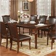 Bowery Hill Solid Wood Brown Cherry Dining Table Rectangular Extendable 84
