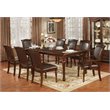 Bowery Hill Solid Wood Brown Cherry Dining Table Rectangular Extendable 84