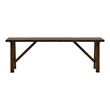 Bowery Hill Modern Rustic Wood Rectangle Dining Bench in Walnut