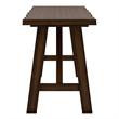 Bowery Hill Modern Rustic Wood Rectangle Dining Bench in Walnut
