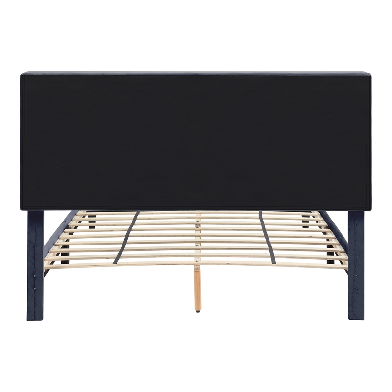 Bowery Hill Fabric Storage California King Bed with USB in Gray