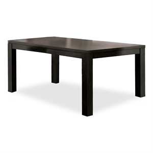 Bowery Hill Wood Black Dining Table Rectangular Durable 72&quotW x 40&quotD x 30&quotH Unassembled