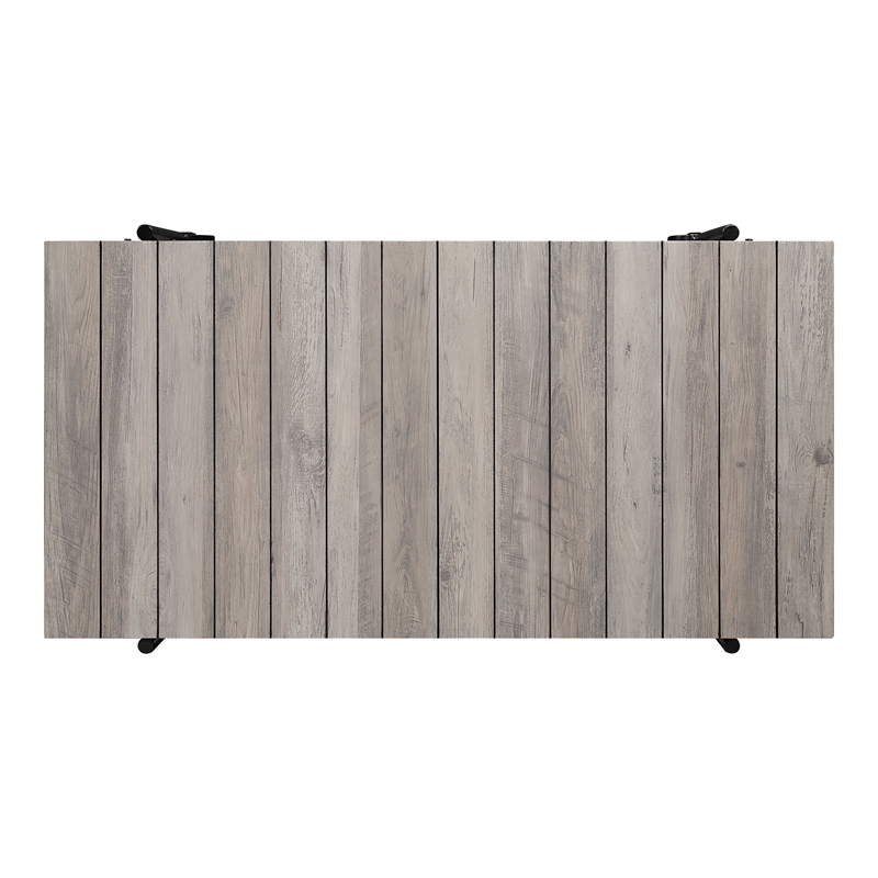 Bowery Hill Wood Natural 3-Piece Coffee Table Set with Wheels