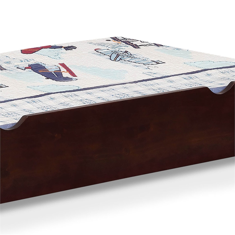 Bowery Hill Transitional Wood Twin XL Trundle in Espresso Finish
