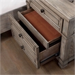 Bowery Hill Transitional Wood 3-Drawer Nightstand in Gray Finish