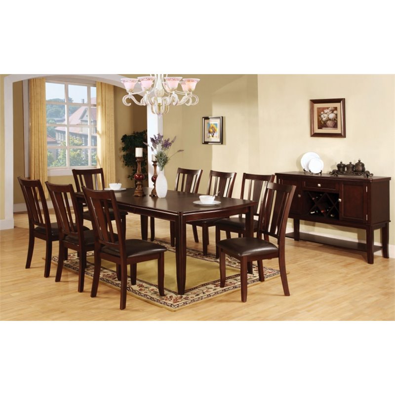 Bowery Hill Contemporary Wood Rectangle Dining Table in Espresso