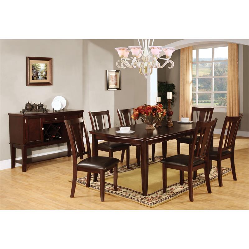 Bowery Hill Contemporary Wood Rectangle Dining Table in Espresso