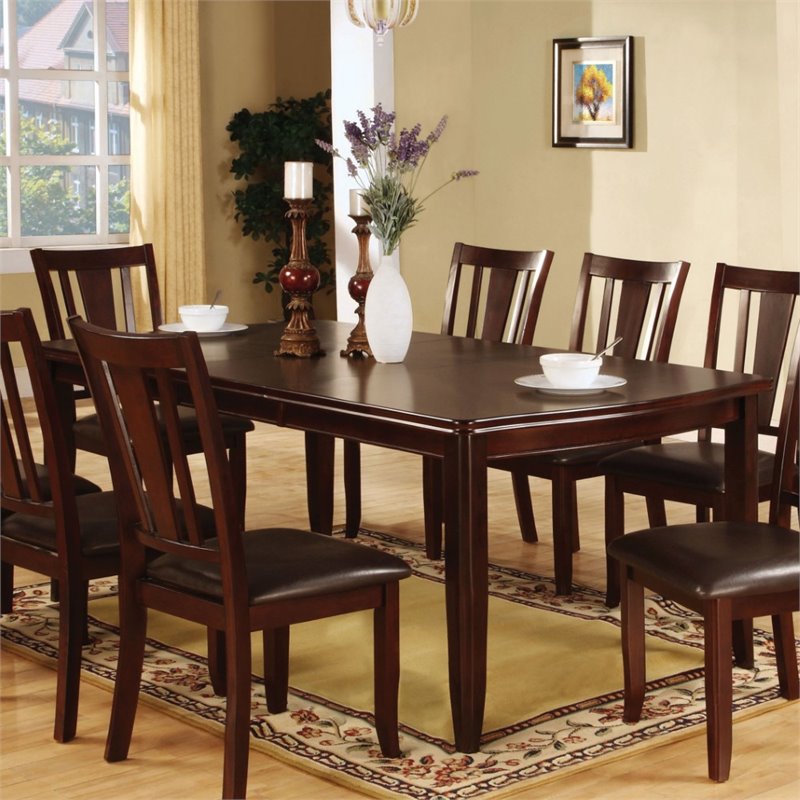 Bowery Hill Contemporary Wood Rectangle Dining Table in Espresso