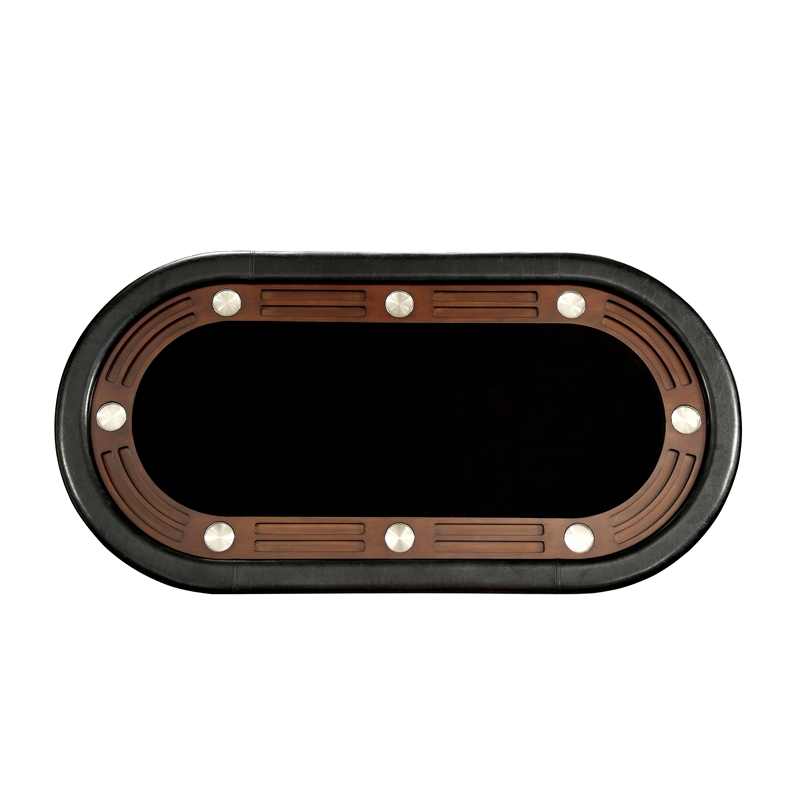 Bowery Hill Contemporary Solid Wood Gaming Table in Brown Cherry