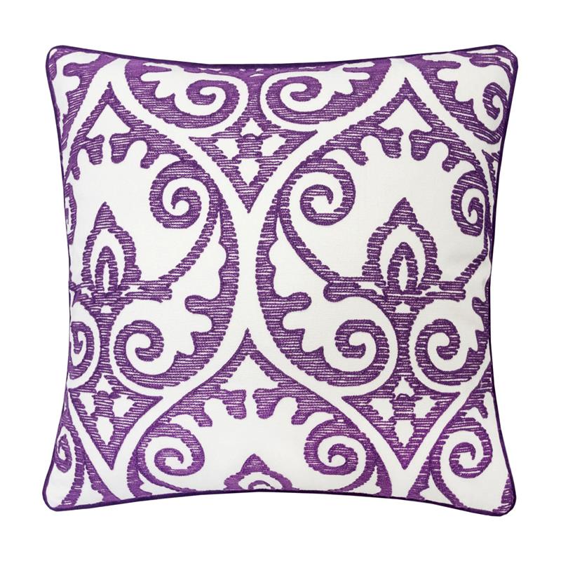 Bowery Hill Modern Fabric Purple 20-Inch Throw Pillow (Set of 2)
