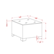 Bowery Hill Contemporary Rattan Glass Top Patio End Table in Gray