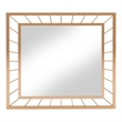 Bowery Hill Contemporary Metal Rectangle Mirror in Gold Finish