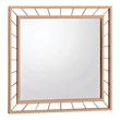 Bowery Hill Contemporary Metal Rectangle Mirror in Gold Finish
