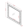 Bowery Hill Contemporary Metal Rectangle Mirror in Gold Finish