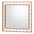 Bowery Hill Contemporary Metal Rectangle Mirror in Gold Finish