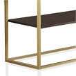 Bowery Hill Contemporary Metal 1-Shelf Console Table in Walnut