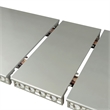 Bowery Hill Wood and Mirror Top Extendable Dining Table in Silver