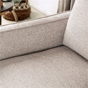 Bowery Hill Fabric Upholstered 3-Piece Sofa Set in Light Brown