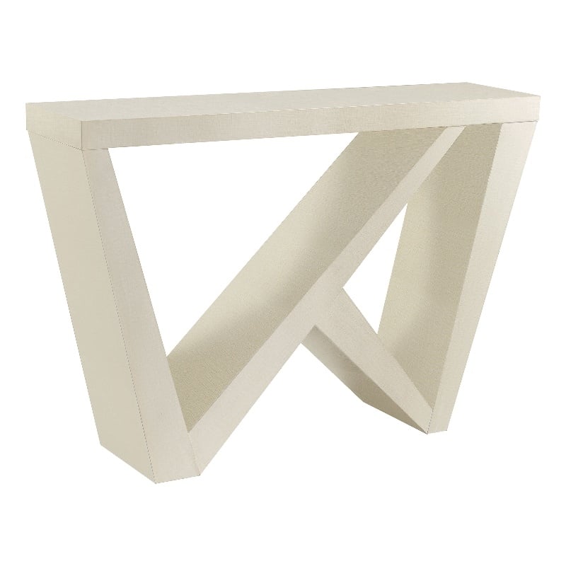Bowery Hill MDF Cream Console Table Rectangular Modern 48