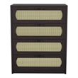 Bowery Hill Transitional Wood 4-Drawer Chest in Espresso Finish