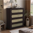 Bowery Hill Transitional Wood 4-Drawer Chest in Espresso Finish