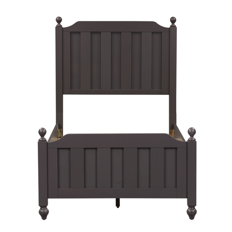 Bowery Hill Modern / Contemporary Wood Dark Gray Full Panel Bed