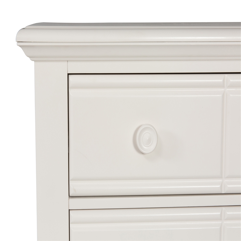 Bowery Hill Modern / Contemporary Wood 5 Drawer Chest in White
