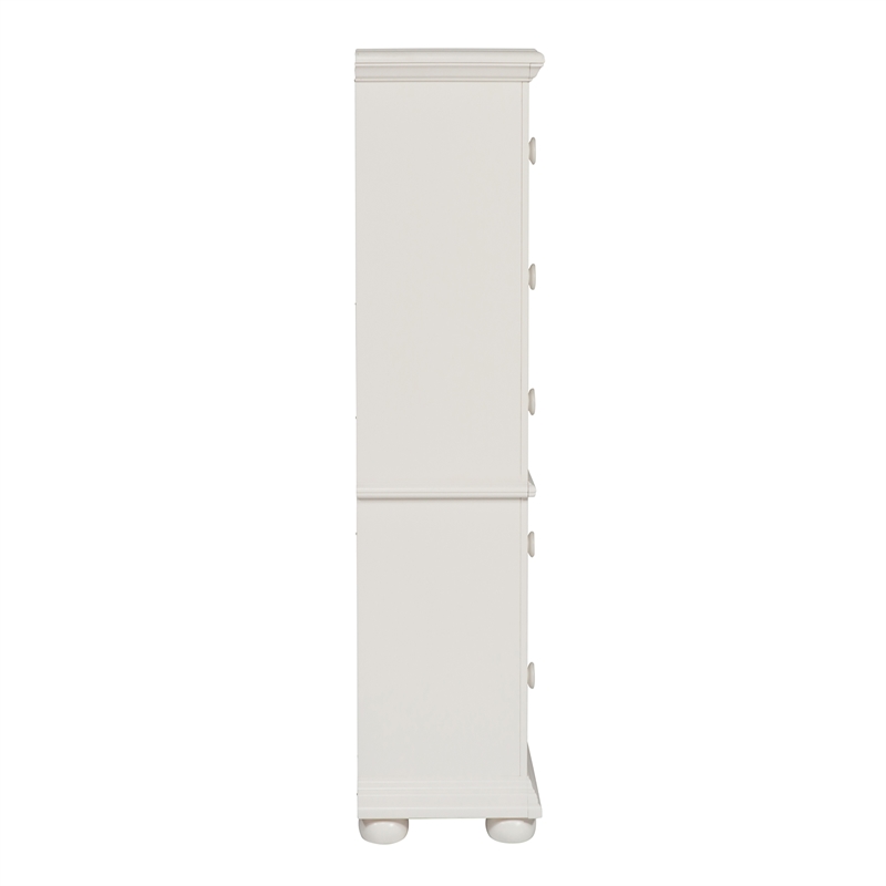 Bowery Hill Modern / Contemporary Wood 5 Drawer Chest in White