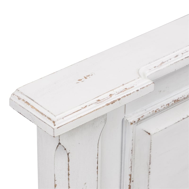 Bowery Hill Modern / Contemporary Wood White Queen Panel Bed