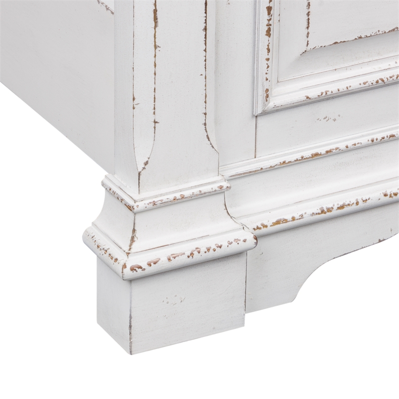 Bowery Hill Modern / Contemporary Wood White Queen Panel Bed