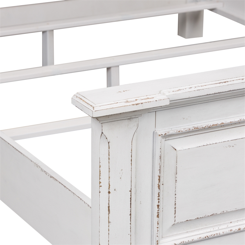 Bowery Hill Modern / Contemporary Wood White Queen Panel Bed