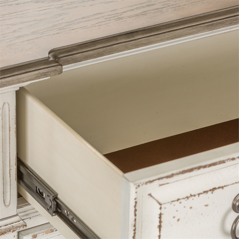 Bowery Hill Modern / Contemporary Wood 5 Drawer Chest in White